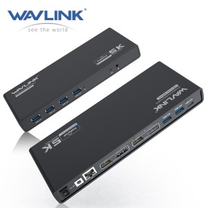 Wavlink USB C Dual 4K Docking Station with 65W Laptop Charging Ultra HD Multiple Display Dock - EU PLUG